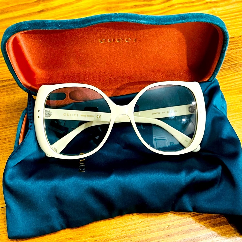 New AUTHENTIC GUCCI GG0472S SUNGLASSES Ivory